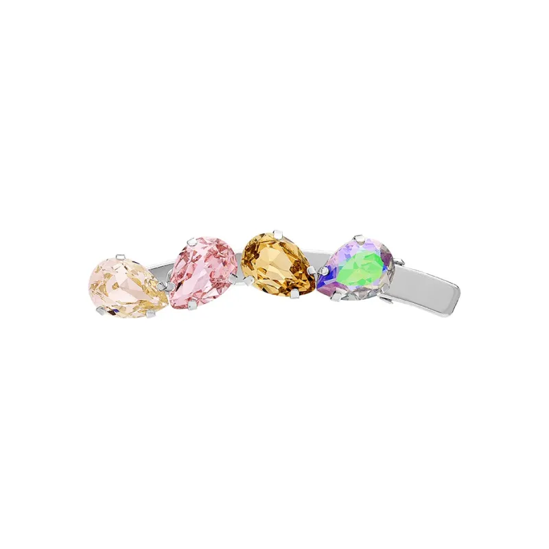 ROYALSASA Alloy Imitation Crystal Edge Clip Women's-3