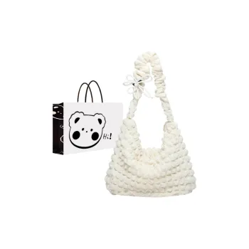 NX DOUGHNUT Fabric Shoulder Bag Women's White/Black/Yellow/Pink