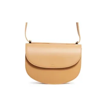 A.P.C Genève Smooth Vegetable Tanned Leather Crescent Bag Crossbody Bag Shoulder Bag Women's Nut Brown