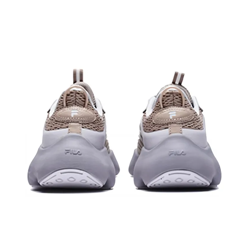 FILA FUSION Ray 3 Cushioning Anti-Slip And Wear-Resistant Low-Top Casual Shoes Women's Gray Pink-3
