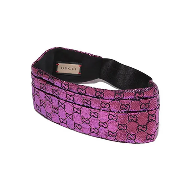 GUCCI Headbands Women's Fuchsia Black-1