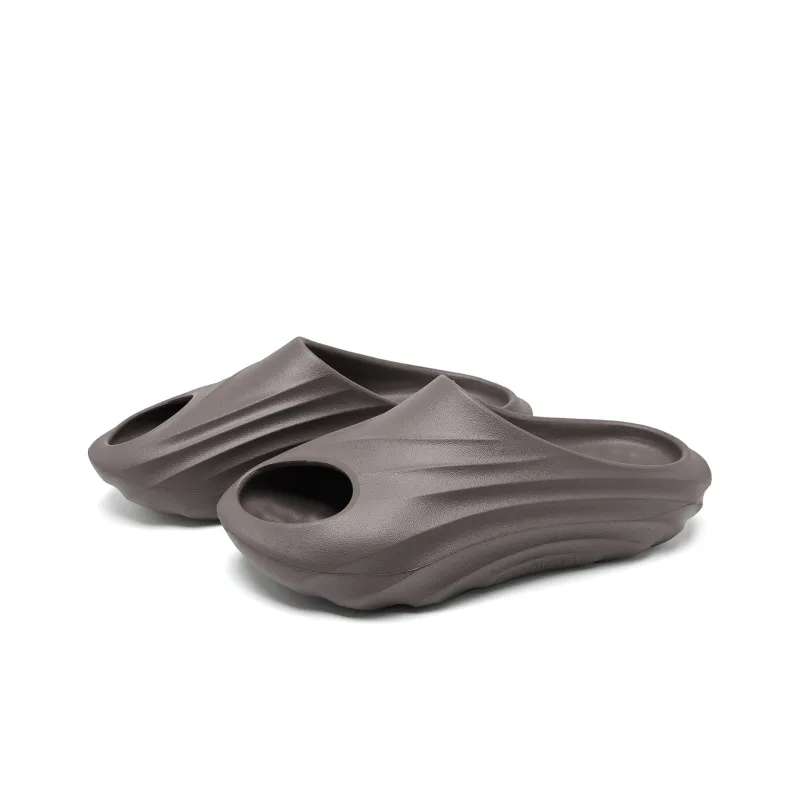 QIAODAN Gravitational Drag Quiet Abrasion Resistant Slide Slippers Men's Walnut-2