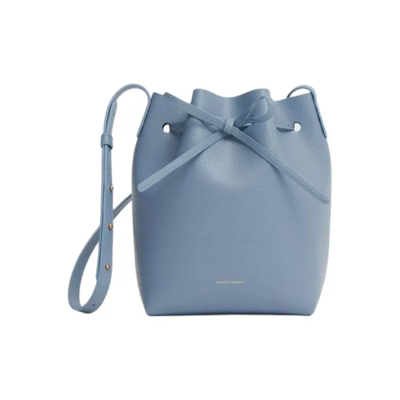 MANSUR GAVRIEL Leather Bucket Bags Shoulder Bag Crossbody Bag Mini Women's Blue-0