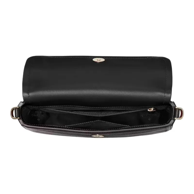 Kate Spade Eggstone Grain Leather Shoulder Bag Crossbody Bag Women's Black-3