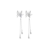 Butterfly Tassel Hair Clip-Silver[2 Pack]