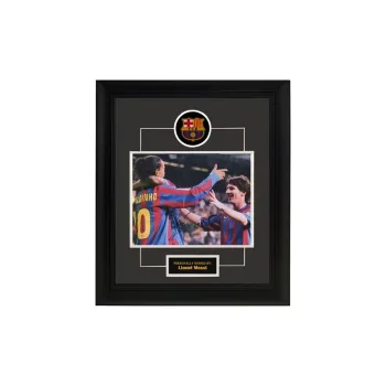 Three For Lionel Messi Messi Barça Barcelona Signed In Person Framed Photo With SA Certificate