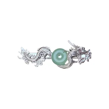 Kelanxi Alloy, Resin Hair Clips Women's Silver, Emerald Green