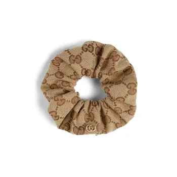 GUCCI Double G Logo Plaque Scrunchy