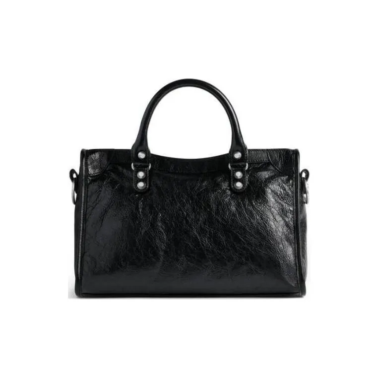 Balenciaga Lambskin Shoulder Bag, Crossbody Bag, Handbag Small Size Women's Black-4