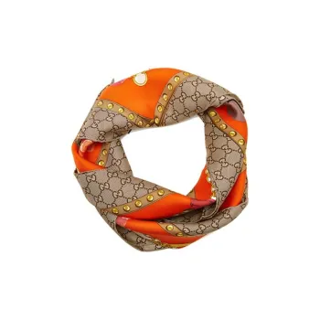 GUCCI Mulberry Silk Headwraps Women's Orange