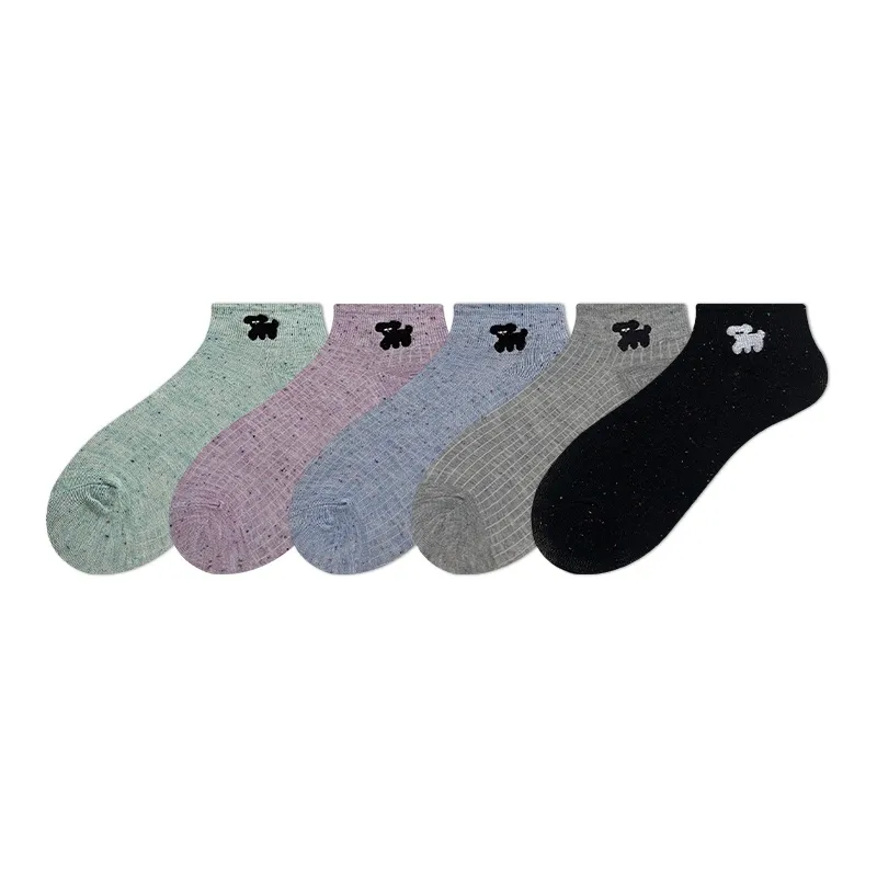 COTTON CHEESE Mid-Calf Socks Women's 5 Pack-6