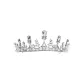 Premium European Crystal Princess Crown Headband-Silver