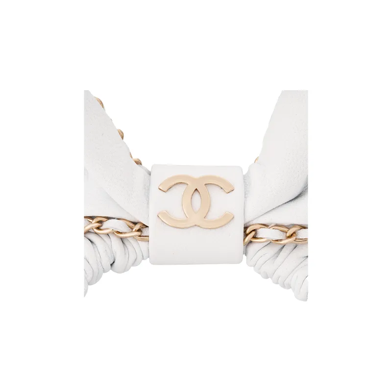 CHANEL Hair Ties Women's White-2