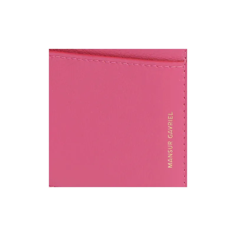MANSUR GAVRIEL Calfskin Card Holder Women's Peach Pink-3