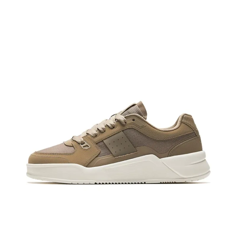 Anta Life Collection Caramel Slip-Resistant Cushioning Wear-Resistant Breathable Low-Top Skateboard Shoes Men's Brown-0
