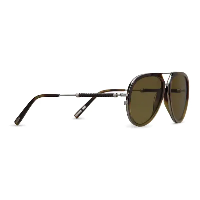 TOD'S Acetate Zinc-Coated Metal Aviator Sunglasses Men's Tortoiseshell-1
