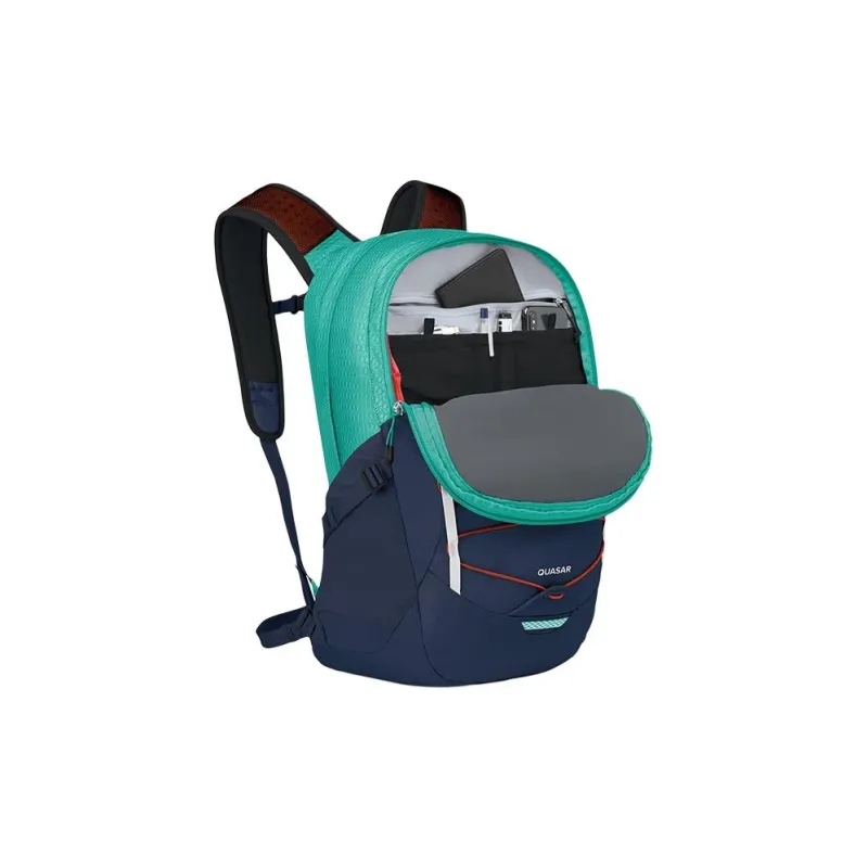 OSPREY Recycled Nylon Fabric Outdoor Mountaineering Bag Backpack, Backpack Men's Green & Blue-3
