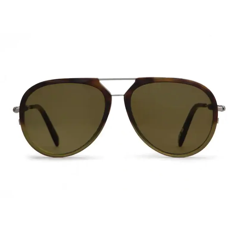 TOD'S Acetate Zinc-Coated Metal Aviator Sunglasses Men's Tortoiseshell-2