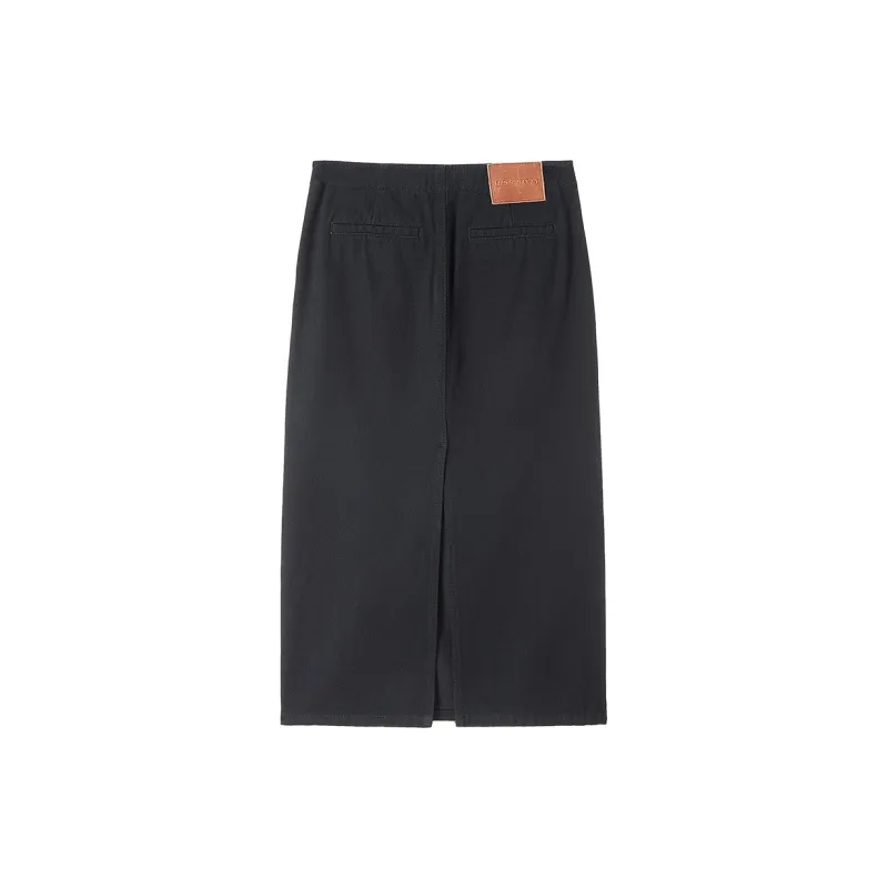 Miss Sixty Denim Long Skirts Women's Black-1