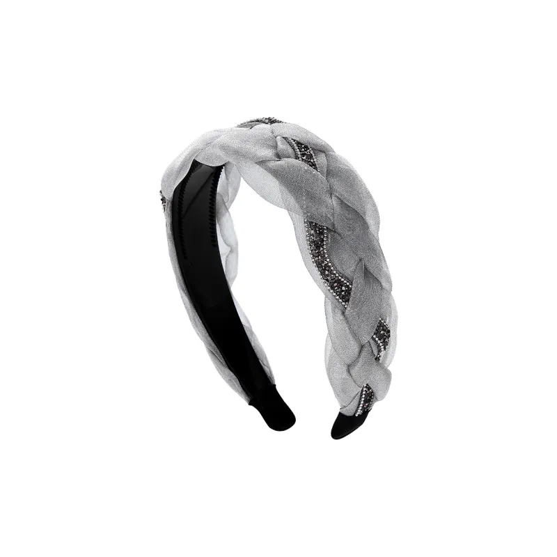 ROYALSASA Artificial Crystal, Acrylic, Organza Headbands Women's-0