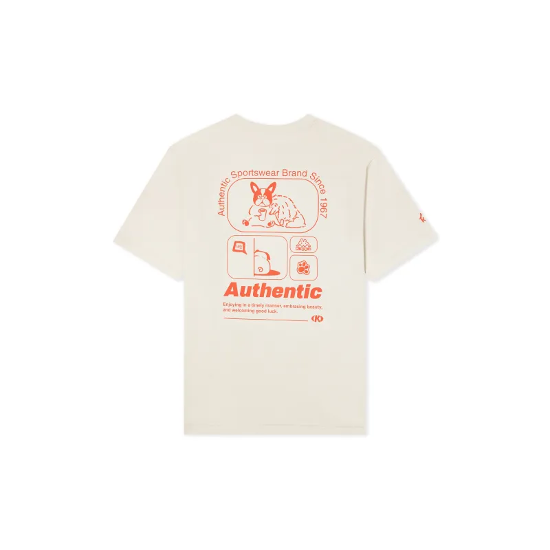 Kappa T Shirt Unisex Malt Beige Brown-1