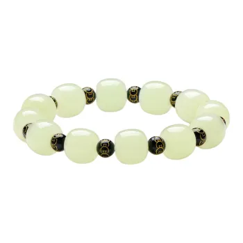 MARY WINDSOR Hetian Jade Bracelets Unisex Pale Greenish-White Jade