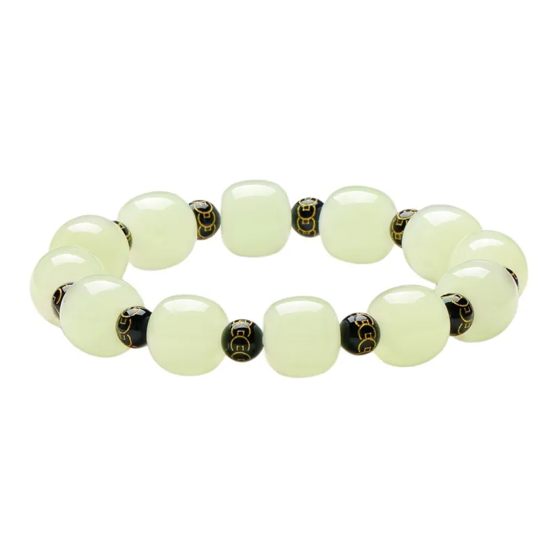 MARY WINDSOR Hetian Jade Bracelets Unisex Pale Greenish White Jade-0