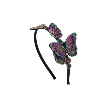 ROYALSASA Faux Crystal Alloy Fabric Headbands Women's