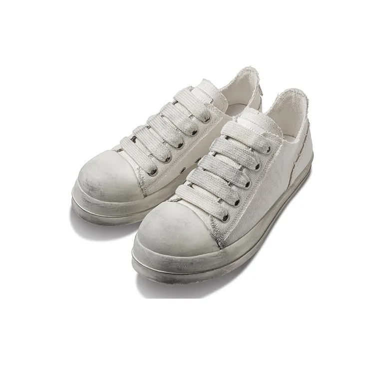 HART DAVIS Snake Year New Shoes Big Head Shoes Slip-Resistant Height Increasing Low-Top Canvas Shoes Unisex Black White-2