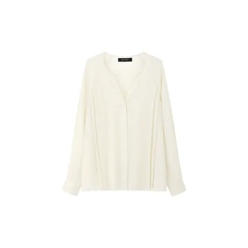 NINI WEST Chiffon Shirts Women's Off White