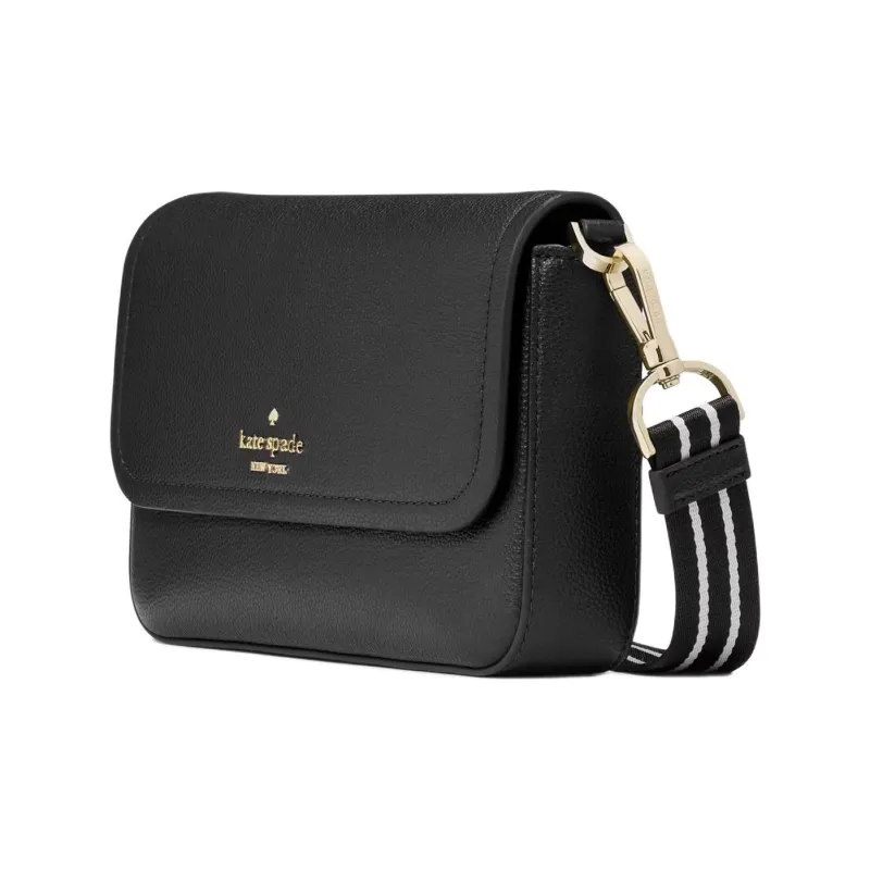 Kate Spade Eggstone Grain Leather Shoulder Bag Crossbody Bag Women's Black-1