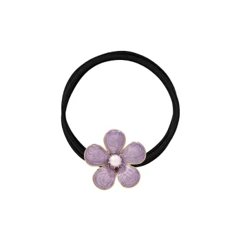 ROYALSASA 3 Strand Rubber Band, Alloy Hair Tie Women's
