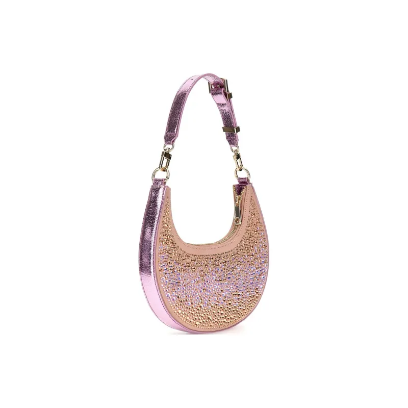 GUESS Imitation Suede Handbag Shoulder Bag Women's Pink Gold-1
