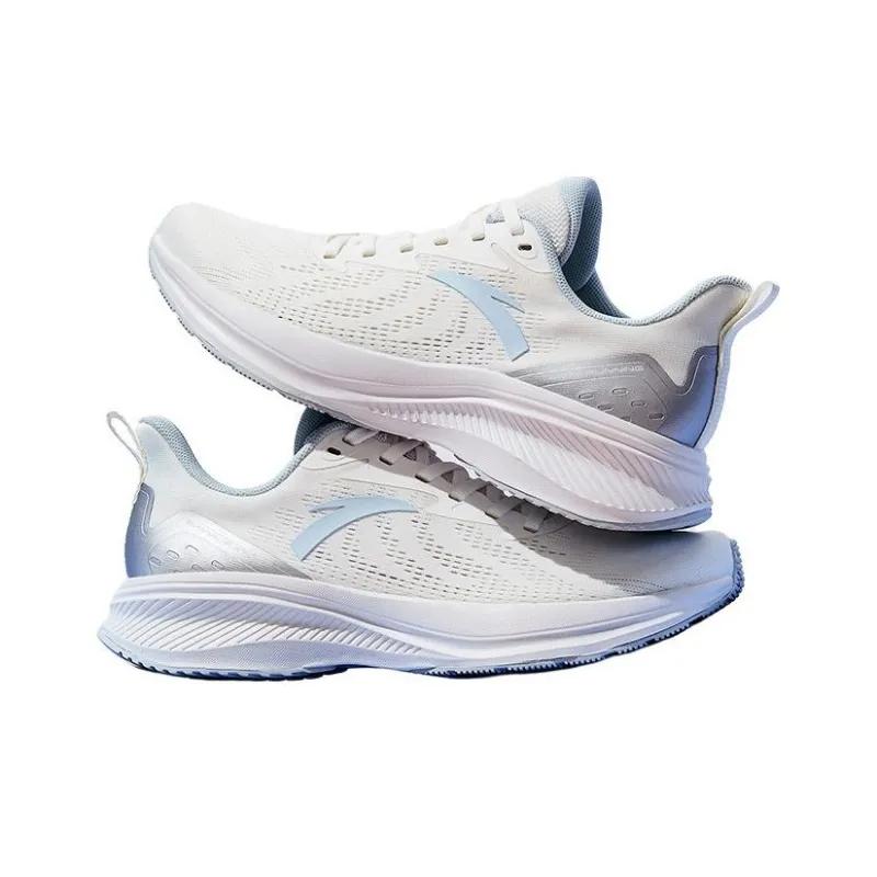 Anta Running Collection Breathable Lightweight Low-Top Running Shoes Women's White Blue-2