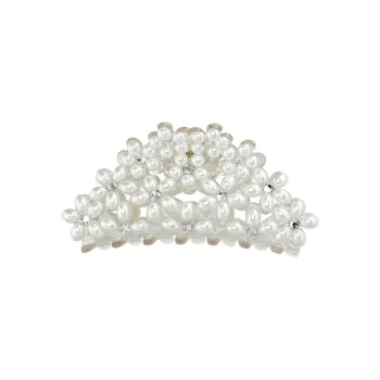 ROYALSASA Faux Pearl, Acrylic Hair Clips Women's