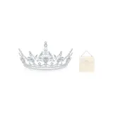 Silver crown + camellia gift box