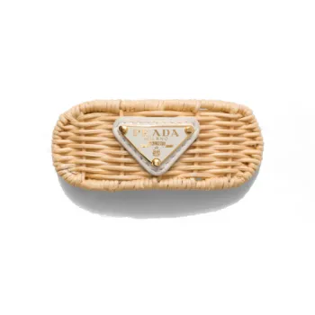 PRADA Triangle-Logo Plaque Hair Clip