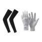 308 Cooling Arm Sleeves Black 1 Pair+640 Glove Gray 1 Pair