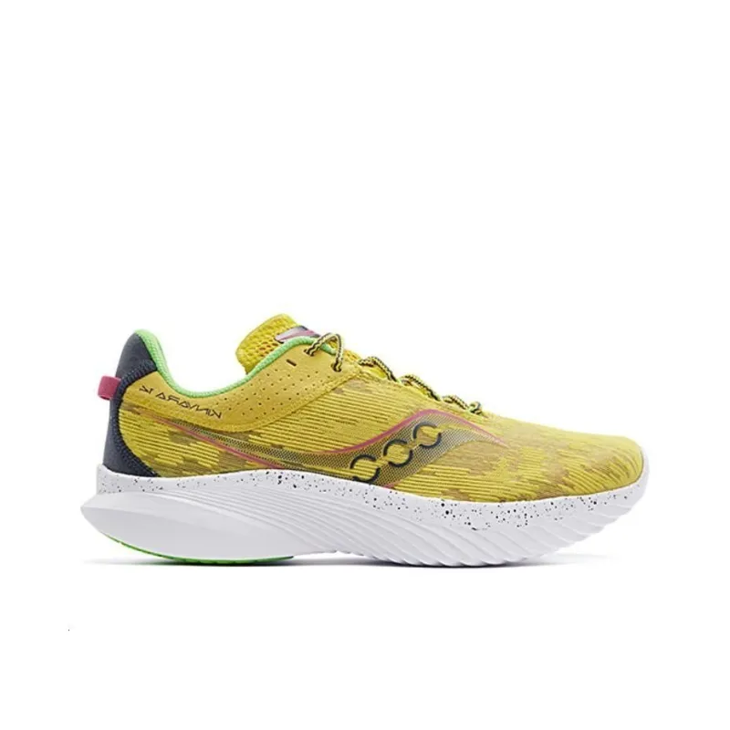 Saucony Kinvara 14 Anti Slip Wear Resistant Breathable Lightweight Low Top Casual Running Shoes Women's Yellow White-1