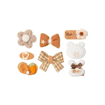 ARPOLINE Hair Clips Women's White Brown