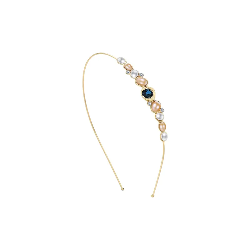 ROYALSASA Faux Crystal, Alloy, Faux Pearl Headbands Women's-0