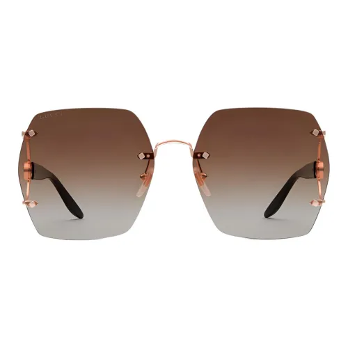 GUCCI Eyewear Geometric-lenses Rimless Sunglasses