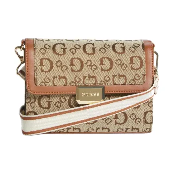 GUESS Blended Material Shoulder Bag Crossbody Bag Regular Women's Brown