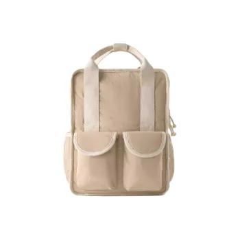 ZARA Polyamide Backpack Regular Women's Light Beige Yellow