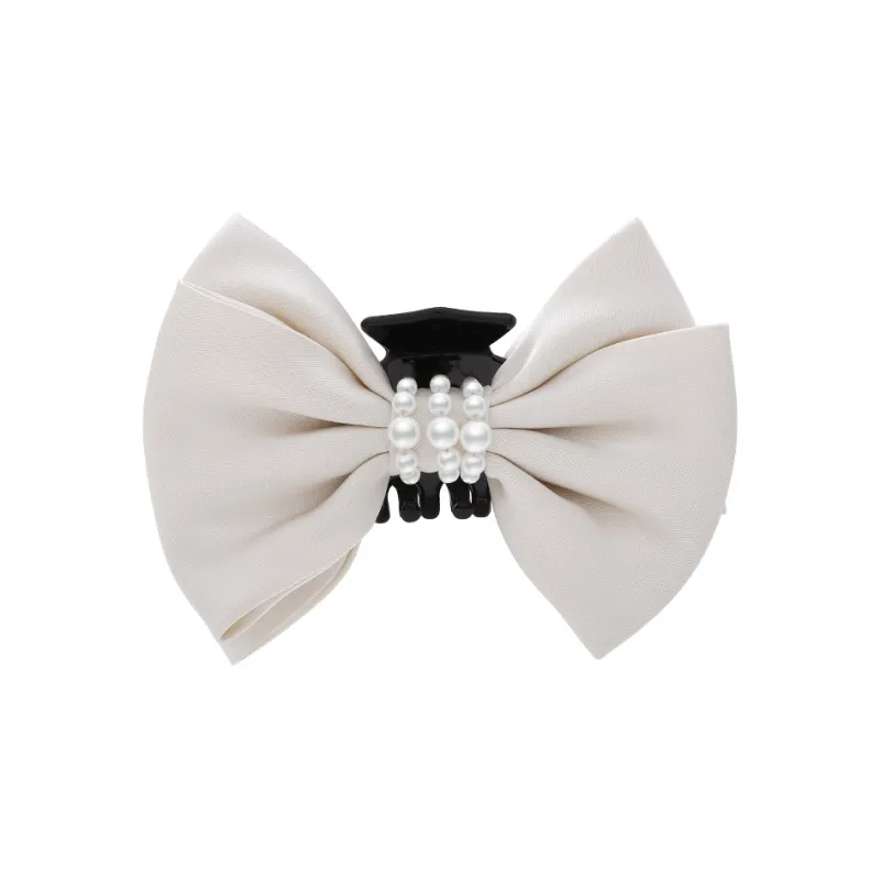 ROYALSASA Polyester Faux Pearl Acrylic Hair Clips Women's-1