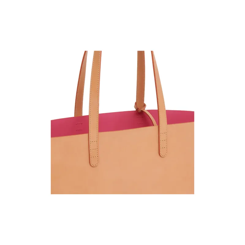 MANSUR GAVRIEL Plant Tanned Leather Tote Bag Shopping Bag Shoulder Bag Handbag Small Size Women's Camel/Red Pink-3