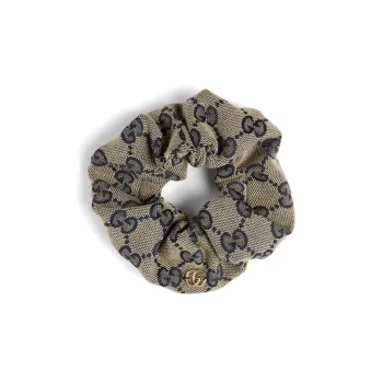 GUCCI Double G Logo Plaque Scrunchy