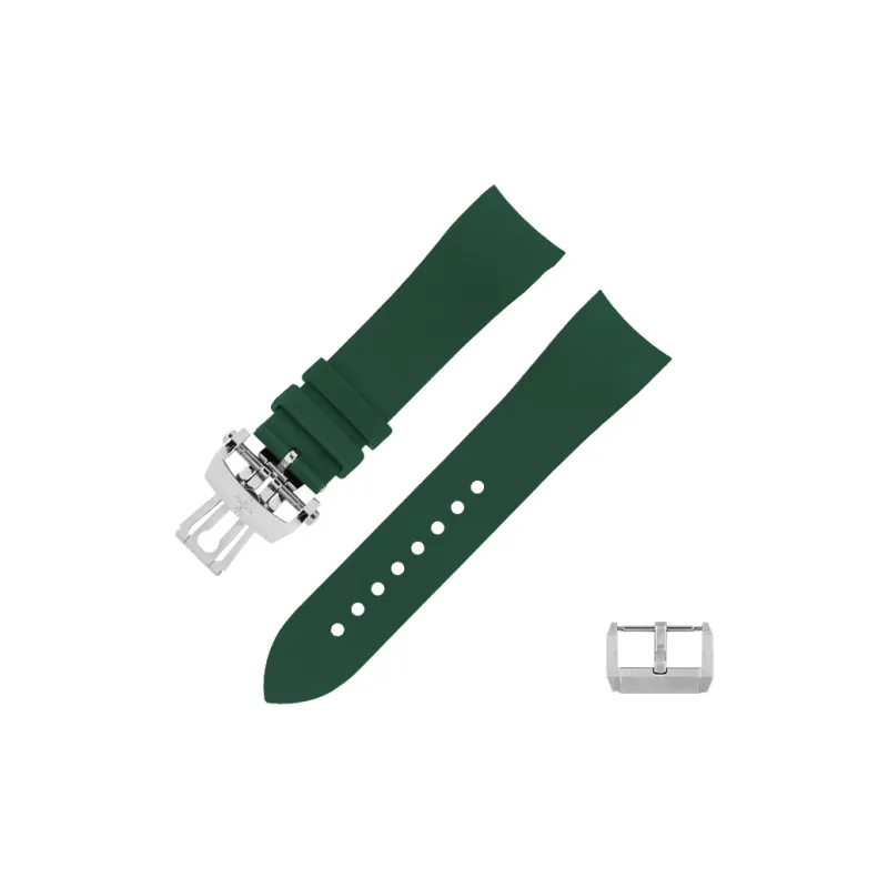VAGENARI Fluoroelastomer Strap Compatible With Baume 50 Seek 5000 Collection 43MM Watch Band Unisex-20