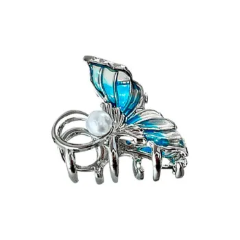 Kelanxi Alloy Hair Clips Women's Silver, Blue