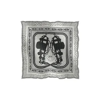 HERMES Silk Scarves Unisex Black